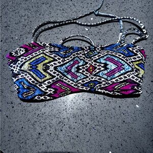 Roxy Multicolor Patterned Bikini Top